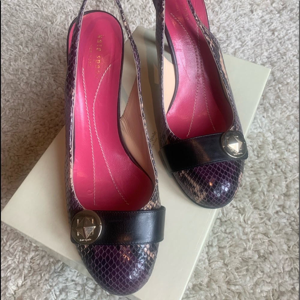 Kate Spade Kylie Python Print Heels - image 1